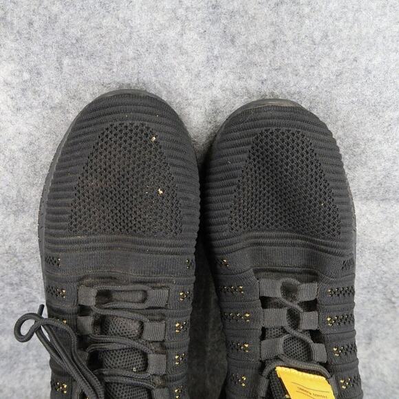 Shoes Mens 44 Athletic Trainers Running Active Knit Black Comfort Sneaker Sport - Picture 7 of 12